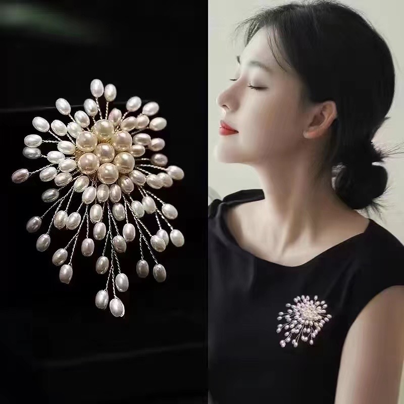 Pearls Brooch for Elegant Wome - Suit Supply Wedding Party 评论和价格