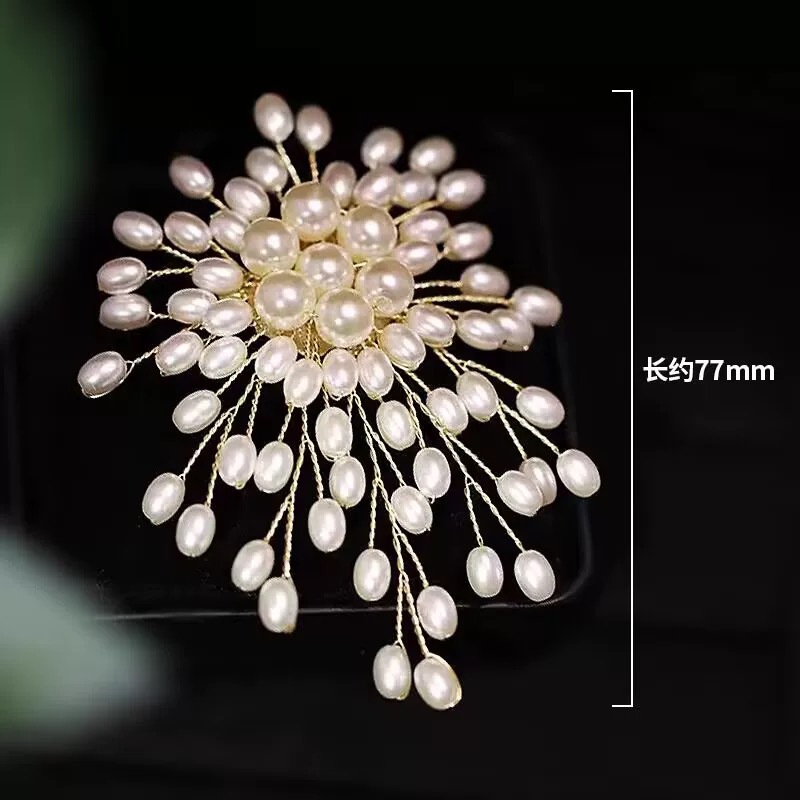 Pearls Brooch for Elegant Wome - Suit Supply Wedding Party 评论和价格