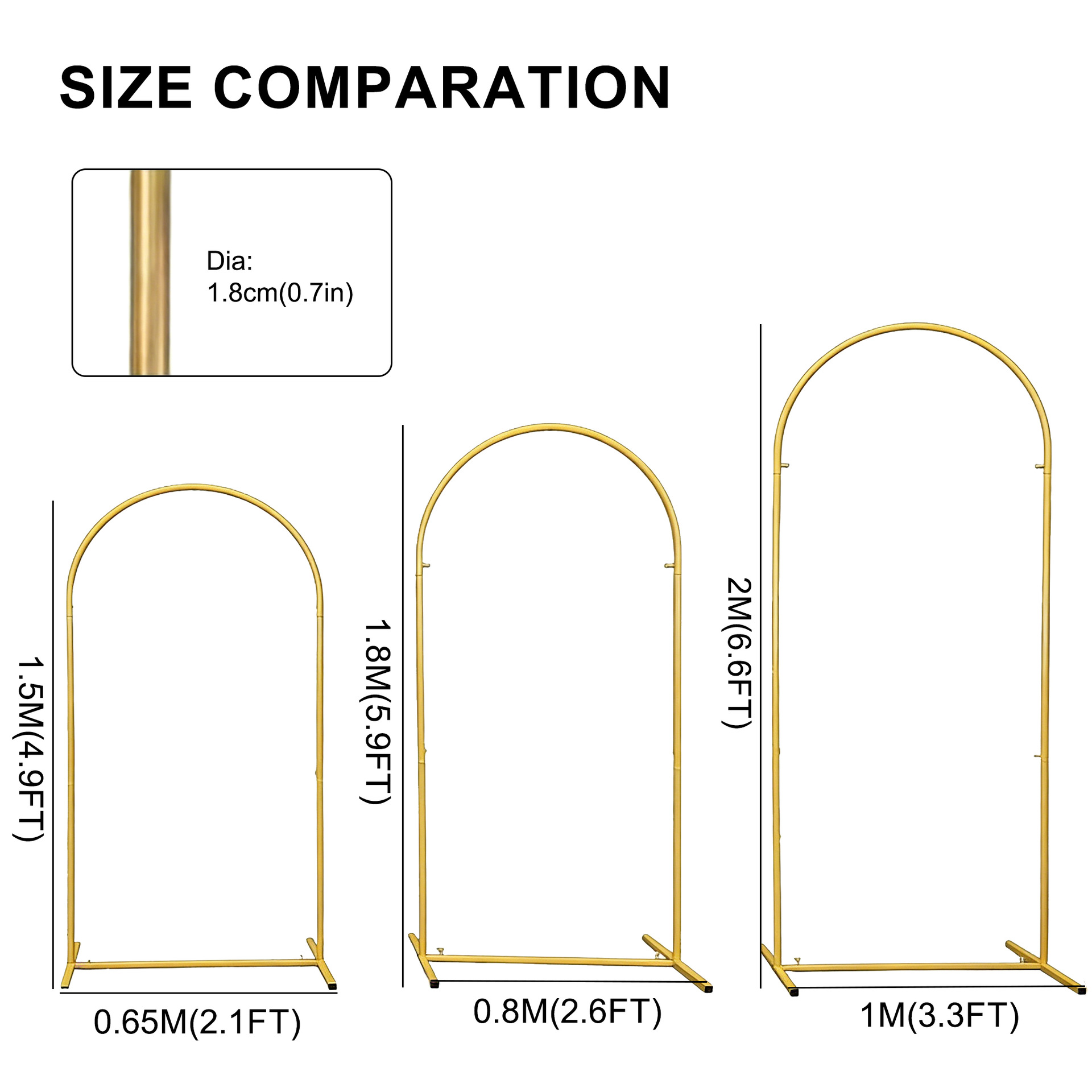 Metal Gold Wedding Arch Stand  - Wedding Support 评论和价格