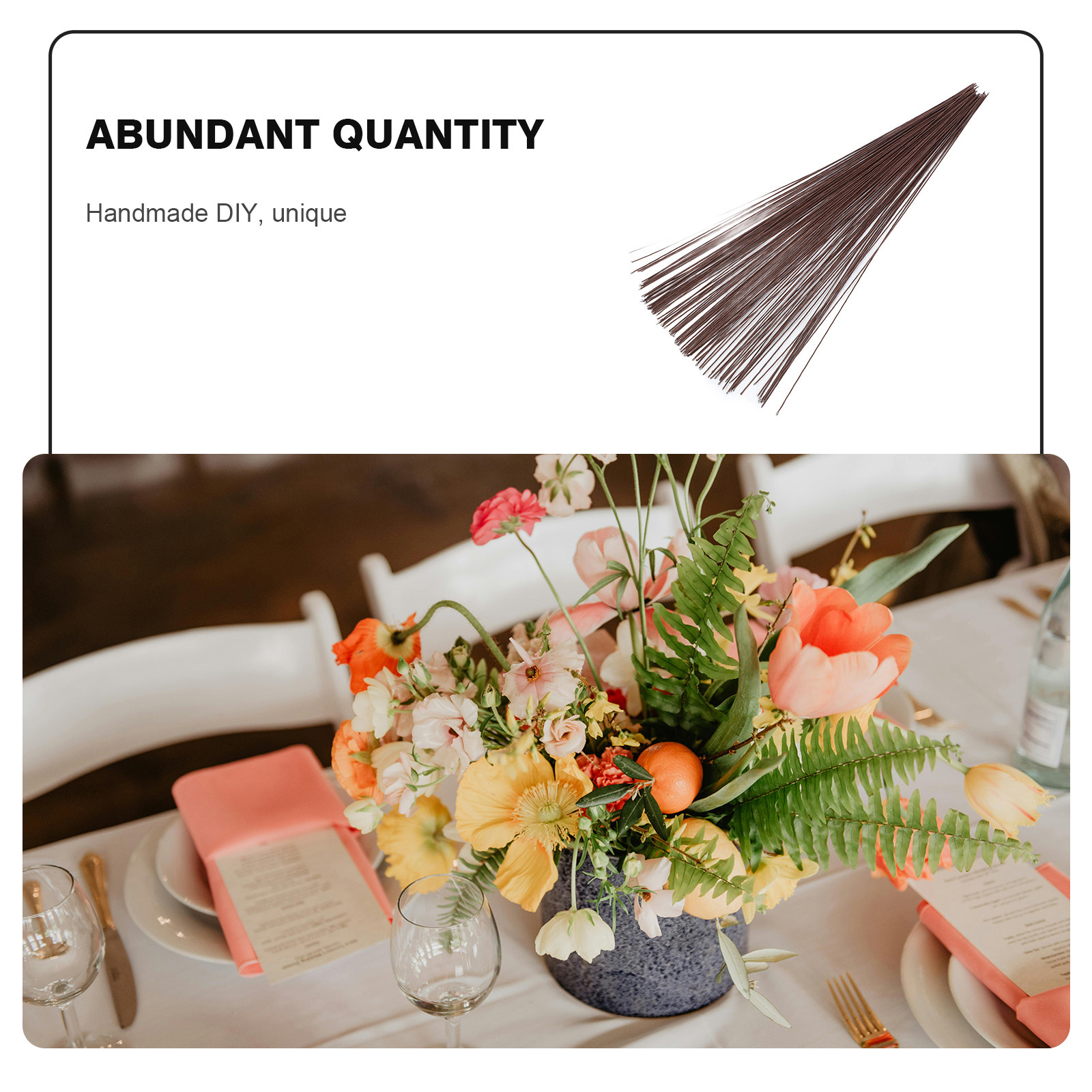 100Pcs Paper Flower Stems Arti - Wedding Support 评论和价格