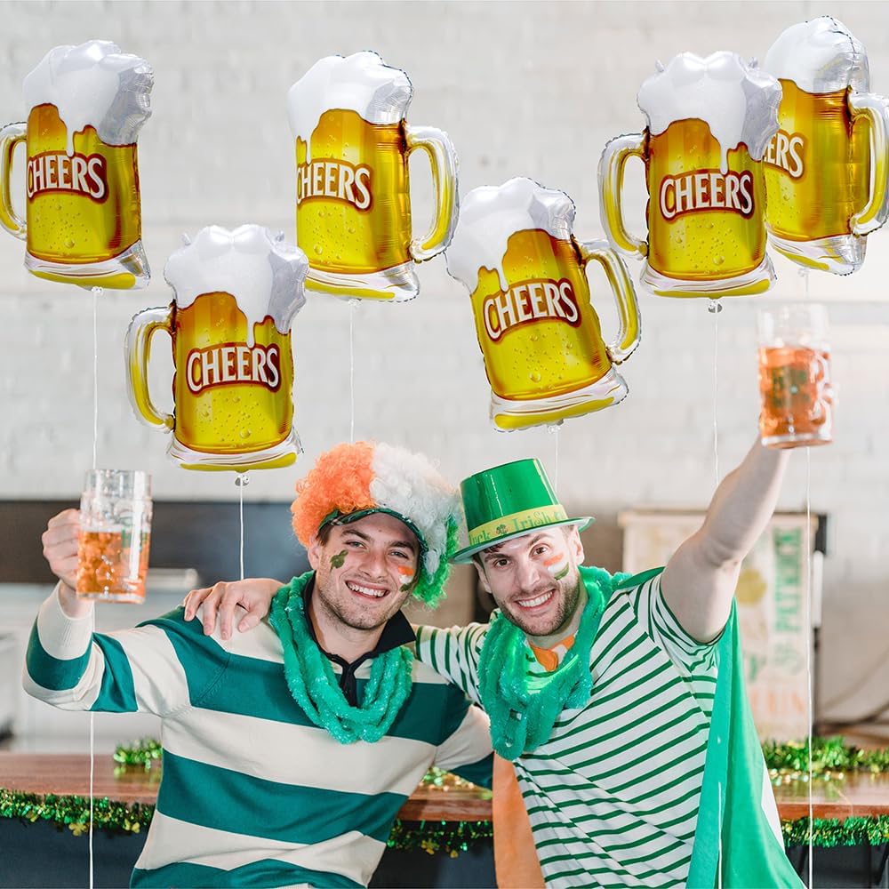 6pcs Cheers Beer Mug Balloons  - Wedding Alcohol Supply 评论和价格