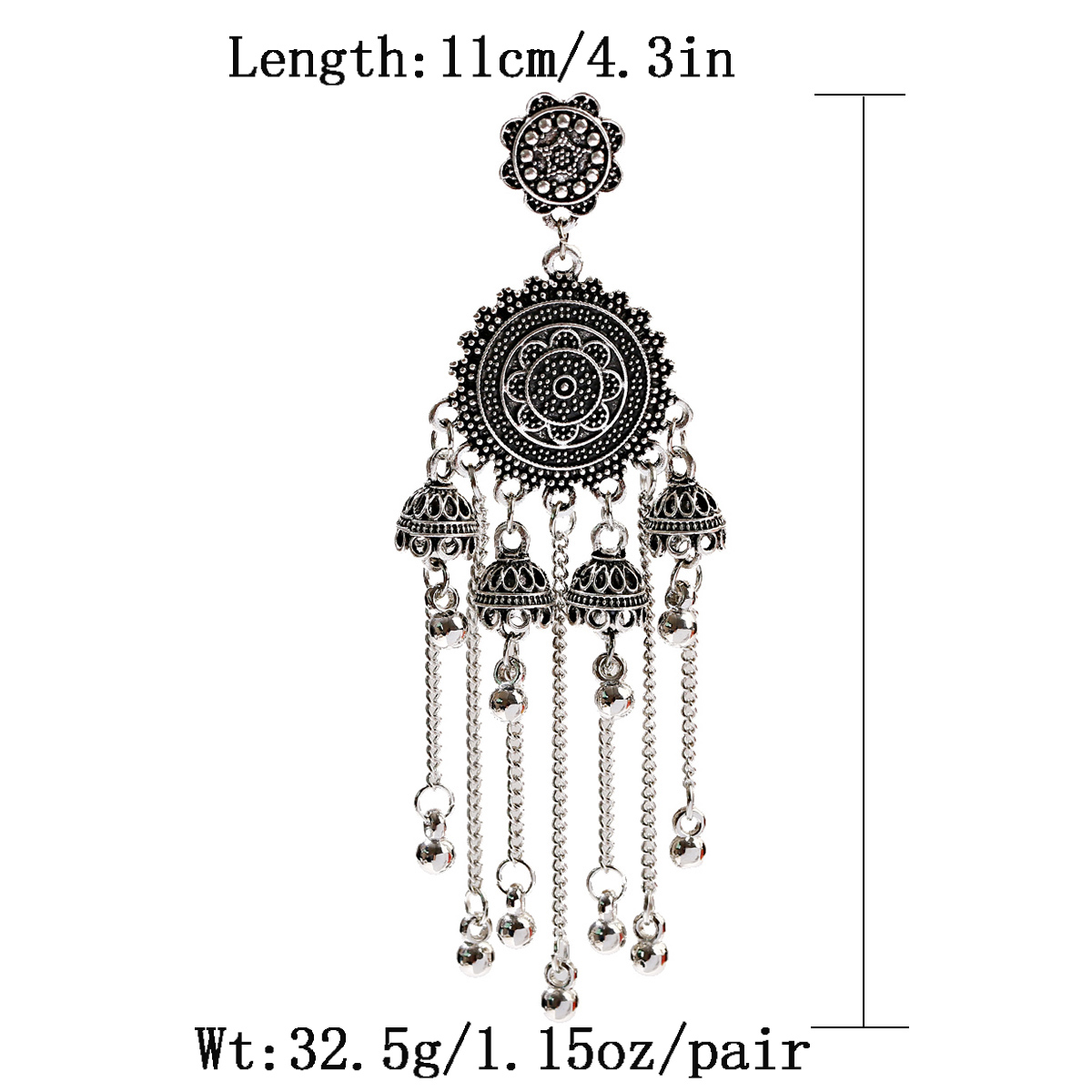Chain Pendientes Earring And H - Indian Wedding Supply 评论和价格
